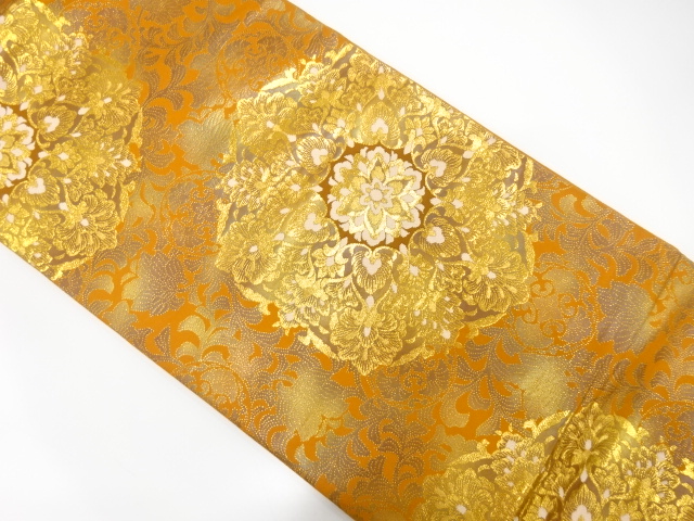 JAPANESE FUKURO OBI / WOVEN FLOWER CREST